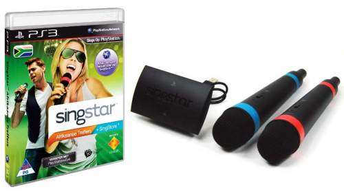 OFFICIAL SINGSTAR AFRIKAANSE TREFFERS WITH WIRELESS MICROPHONES BUNDLE GAME FOR PS3