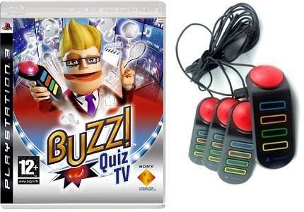 OFFICIAL PLAYSTATION BUZZ TV GAME + BUZZER BUNDLE FOR PS3