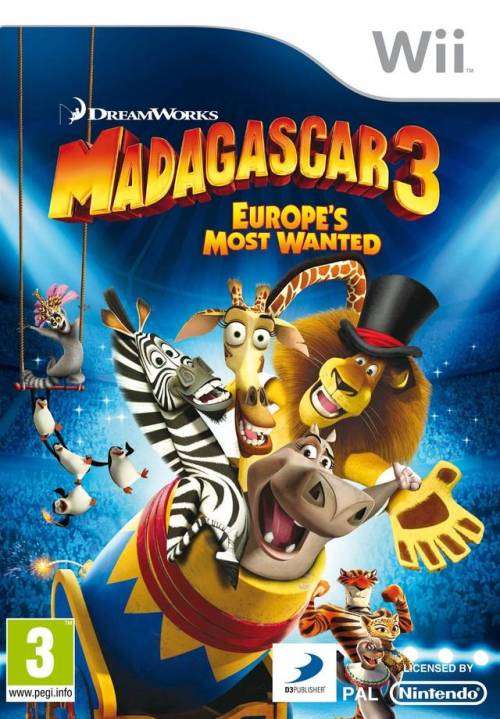 MADAGASCAR 3 (EUROPE'S MOST WANTED) GAME FOR WII