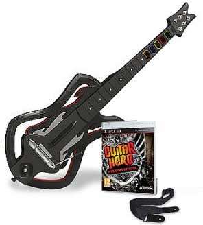 GUITAR HERO WARRIORS OF ROCK GAME + GUIATAR BUNDLE GAME FOR PS3