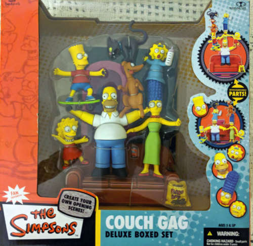 THE SIMPSONS COUCH GAG DELUXE BOXED SET ACTION FIGURE / MCFARLANE TOY