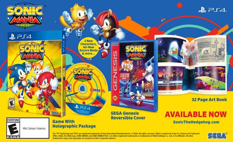 Sonic mania plus (art book edition) game for ps4 - new