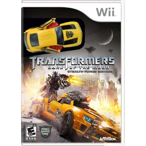 TRANSFORMERS: DARK OF THE MOON STEALTH FORCE EDITION BUNDLE WITH TOY GAME FOR NINTENDO WII / NEW