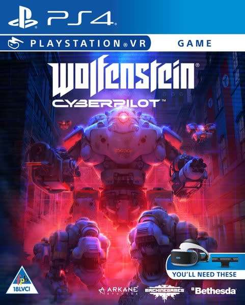 Playstation vr game ps4 - wolfenstein cyber pilot - psvr - ps4 - new
