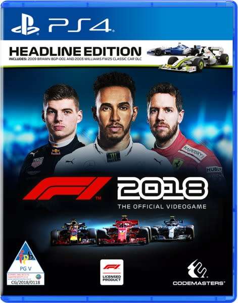 FORMULA 1 2018 / F1 2018 THE OFFICIAL VIDEO GAME HEADLINE EDITION GAME FOR PS4 (BRAND NEW SEALED)