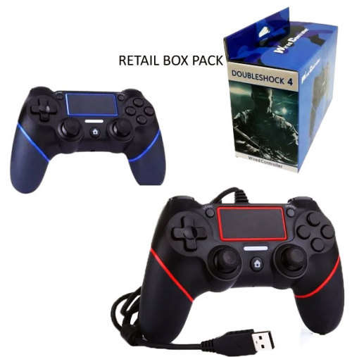 PS4 DOUBLE SHOCK WIRED CONTROLLER (GENERIC) BRAND NEW