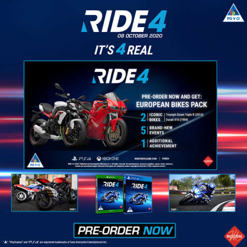 Ride 4 game for ps4 / (ps5 upgrade available) new