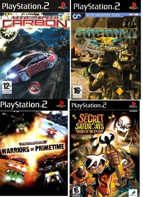 4x Playstation 2 (PS2) games Bundle