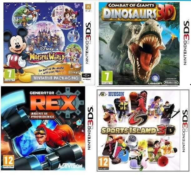 4x NINTENDO 3DS GAMES BUNDLE GAME FOR NINTENDO 3DS