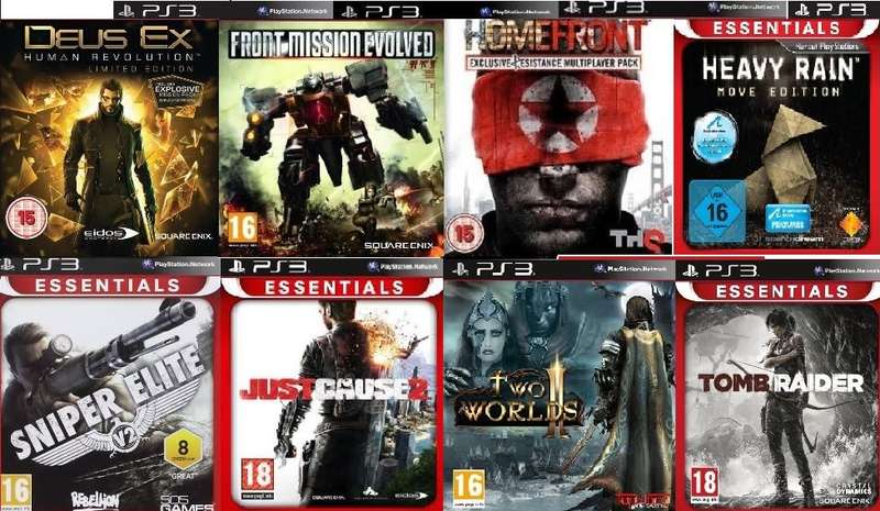 8 Playstation 3 games bundle (PS3)