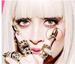 Lady Gaga Fashion Nail Ring