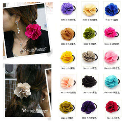 Colourful Flower Elastic Hairband and Brooch in One! 13 COLOURS AVAILABLE!!!