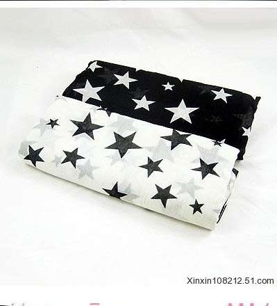Star Printing Chiffon Scarf