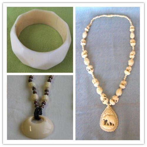 Ivory/Bone Bangle and Necklaces