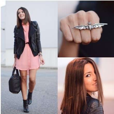 Bat Style Double Rings - Gold