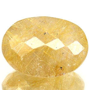 LOVELY! 11.17Ct Golden Rutile Quartz Oval Cut - Don't miss out !
