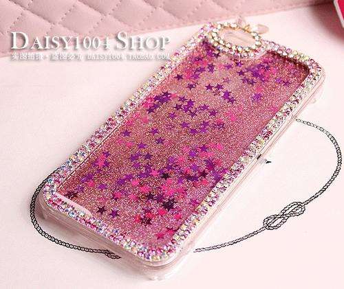 SPARKLY iphone SE/5/5S cover - Rhinestones&Floating Stars
