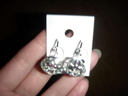 Silver Chanel Cubic Zirconia Earrings