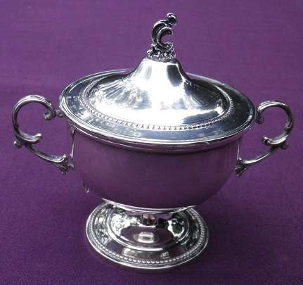 FOR Vladm80 ONLY PLEASE!!! Charming Continental 800 silver lidded trophy-design candy or sugar bowl.