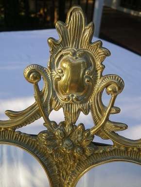 MAGNIFICENT ORNATE ART NOUVEAU-STYLE VINTAGE SOLID BRASS DOUBLE PICTURE FRAME. 24cm x 27cm