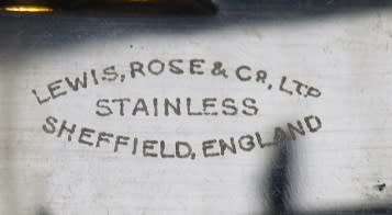 Nice set of 6 butter knives- Lewis, Rose & Co. Ltd, Sheffield stainless steel and faux bone handles