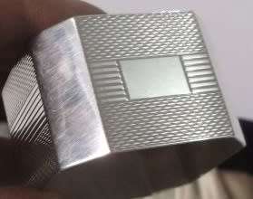 Art Deco Hallmarked Silver Serviette rings Birmingham 1930s Original box Empty cartouche 44g