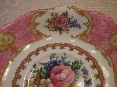 Exquisite rare ROYAL ALBERT "LADY CARLYLE"  trio. Excellent condition.
