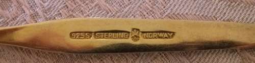 Magnificent Magnus Aase Norwegian Gilded Sterling Silver & Guilloche spoons