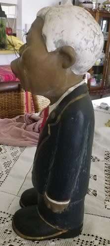 Huge NELSON MANDELA hand-painted ceramic money box by BAKER STREET TRADING cc. Excellent condition
