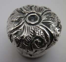 FOR GLEAVES ONLY PLEASE!!ANTIQUE cranberry glass & silver DOUBLE-SIDED perfume SMELLING SALTS bottle