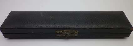 SILVER & EBONY Conductor Travelling Baton. Hallmarked Silver Mounts. LONDON 1936. Boxed
