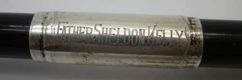 SILVER & EBONY Conductor Travelling Baton. Hallmarked Silver Mounts. LONDON 1936. Boxed
