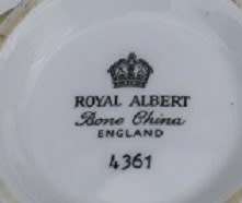 Gorgeous Unusual ROYAL ALBERT Bone China Trio. No 4361 Very Good CONDITION. Gorgeous yellow