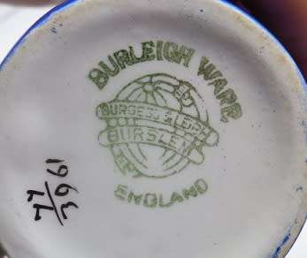 Stunning ART DECO VASE.1930s Burleigh ware, Burgess & Leigh, Burslem England. 77/3961 Hand painted.
