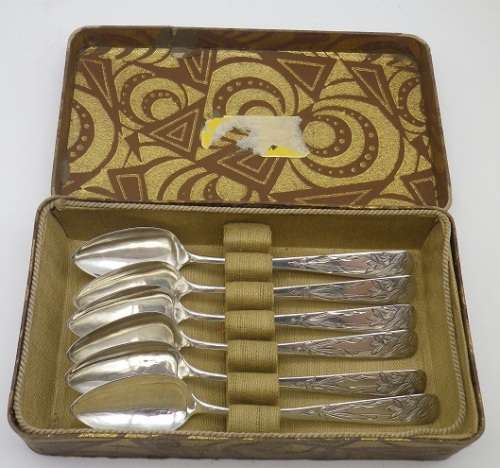 Vintage BRIGHT CUT 800 Silver teaspoons. Continental 49grms. 13 cm long