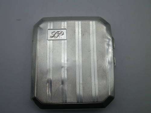 FOR PLAKAM0926 ONLY PLEASE!! Art Deco Hallmarked Sterling Silver Cigarette case. Birmingham, 1930