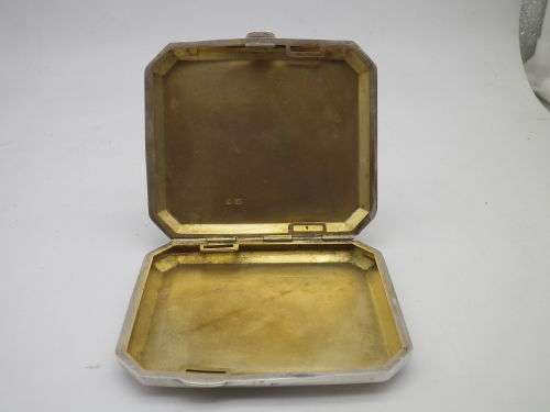 FOR PLAKAM0926 ONLY PLEASE!! Art Deco Hallmarked Sterling Silver Cigarette case. Birmingham, 1930