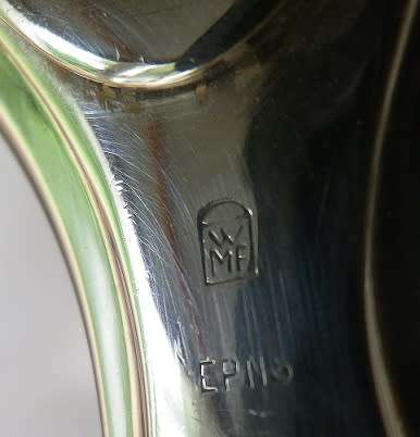 Vintage WMF Germany Silver Plated EPNS hand held dressing table mirror