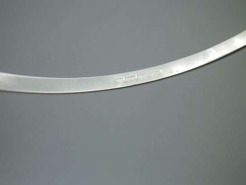STERLING SILVER & Champagne TOPAZ BANGLE KULTASEPPA SALOVAARA TURKU FINLAND 1960s 7,1g