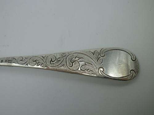 George III Hallmarked Silver Large Berry Spoon London 1798 59.5 grms 20.8 cm