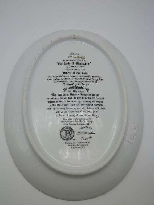 VISIONS OF MARY!! DISPLAY PLATE OUR LADY OF MEDJUGORJE  Hector Garrido BRADFORD EXCHANGE
