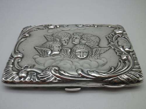 Reynolds Angels Antique Hallmarked Silver Purse Aide Memoire Birmingham 1905 Henry Matthews