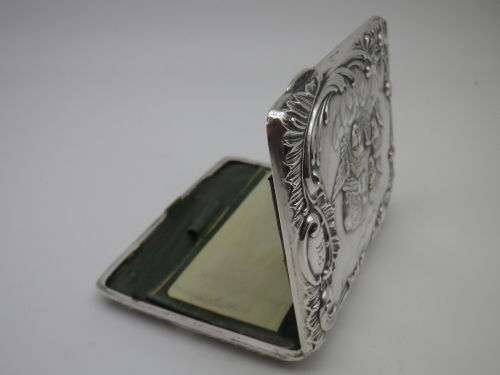 Reynolds Angels Antique Hallmarked Silver Purse Aide Memoire Birmingham 1905 Henry Matthews