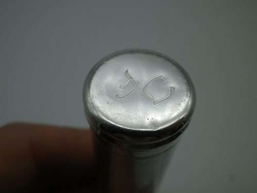 Art Deco 935 Silver lipstick holder. 1.8 x 5.5 cm  12.1 g Maker: Kosca RARE!