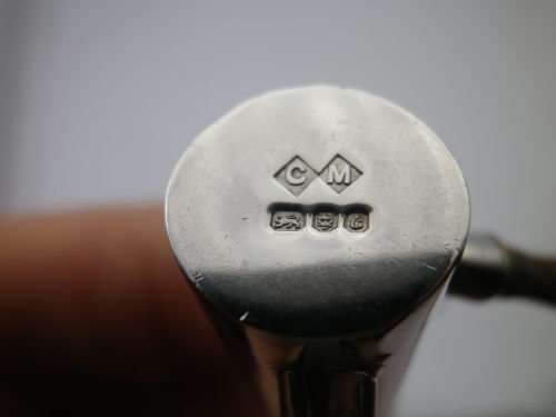 RARE!! STUNNING!! MINIATURE Hallmarked Silver chocolate pot. London 1977. Maker CM.3.5cm high
