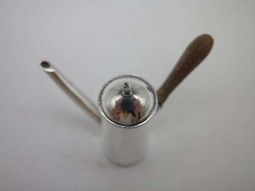 RARE!! STUNNING!! MINIATURE Hallmarked Silver chocolate pot. London 1977. Maker CM.3.5cm high