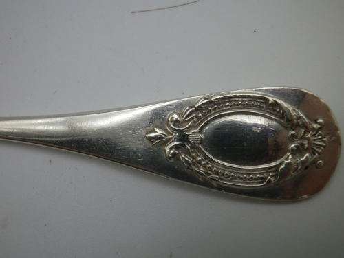ANTIQUE FRENCH HALLMARKED STERLING SILVER 8 TEA SPOONS Armand Fresnais 1877-1927 13.5cm 135grms
