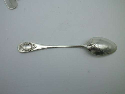 ANTIQUE FRENCH HALLMARKED STERLING SILVER 8 TEA SPOONS Armand Fresnais 1877-1927 13.5cm 135grms