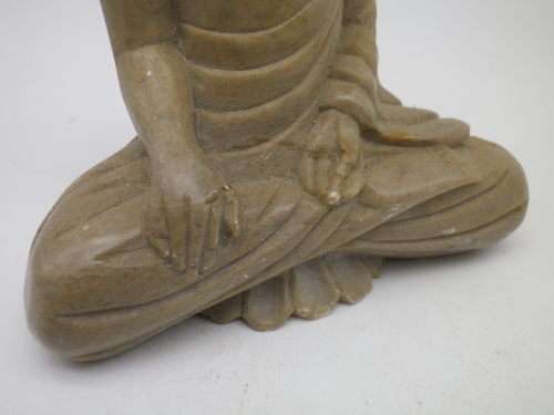Vintage Carved Stone Buddha Figurine 9.5 cm tall