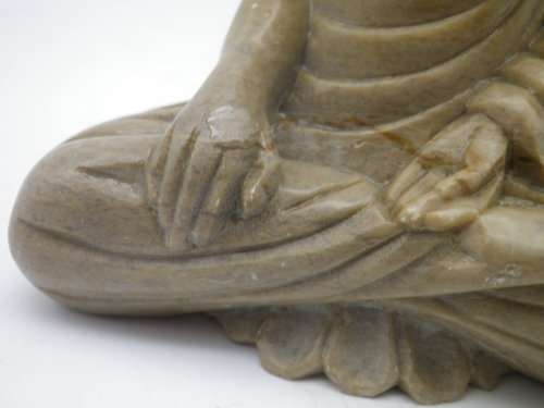 Vintage Carved Stone Buddha Figurine 9.5 cm tall